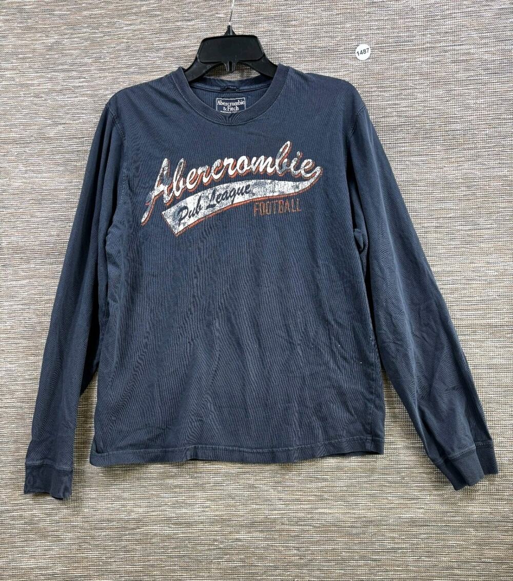 Abercrombie & Fitch Vintage Distressed Pub League Football Big Daddy Tee Size M